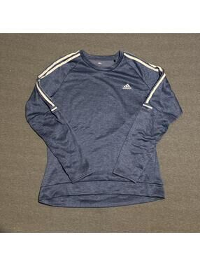 Adidas Women's Blue and Navy Tshirt